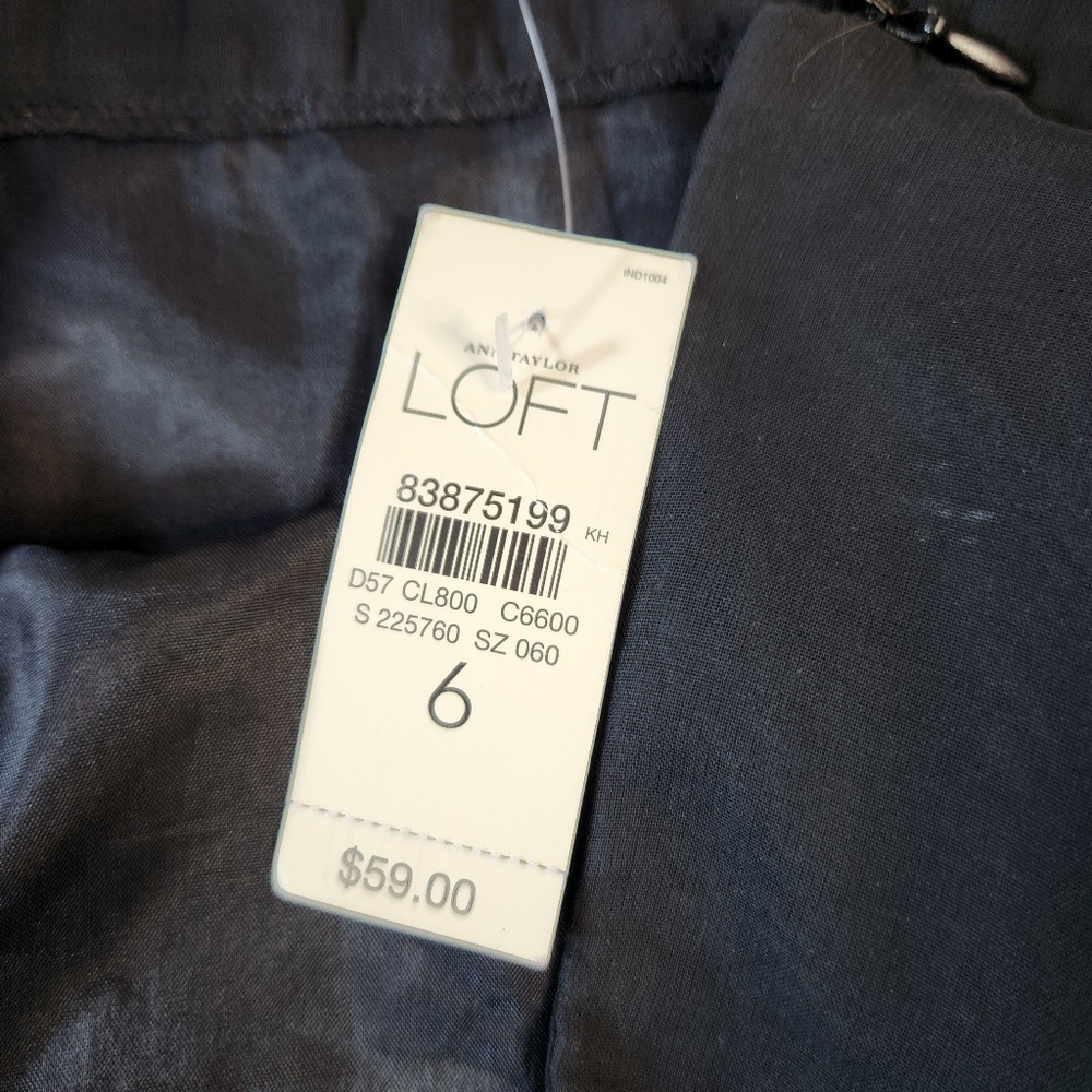 NWT Vintage Ann Taylor LOFT Y2K Tiered Pleated Chiffon Skirt | Size 6 | Black - Picture 8 of 9